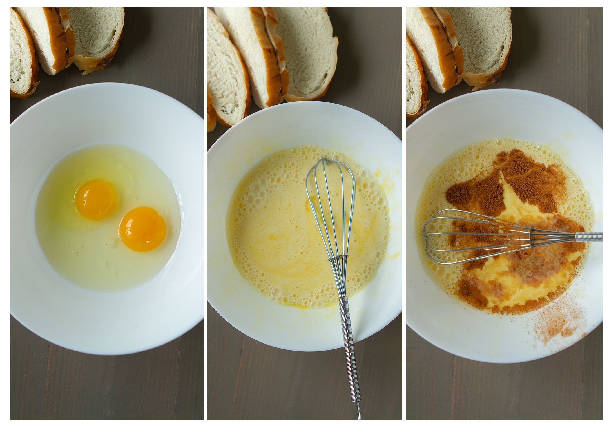steps to mix French toast batter