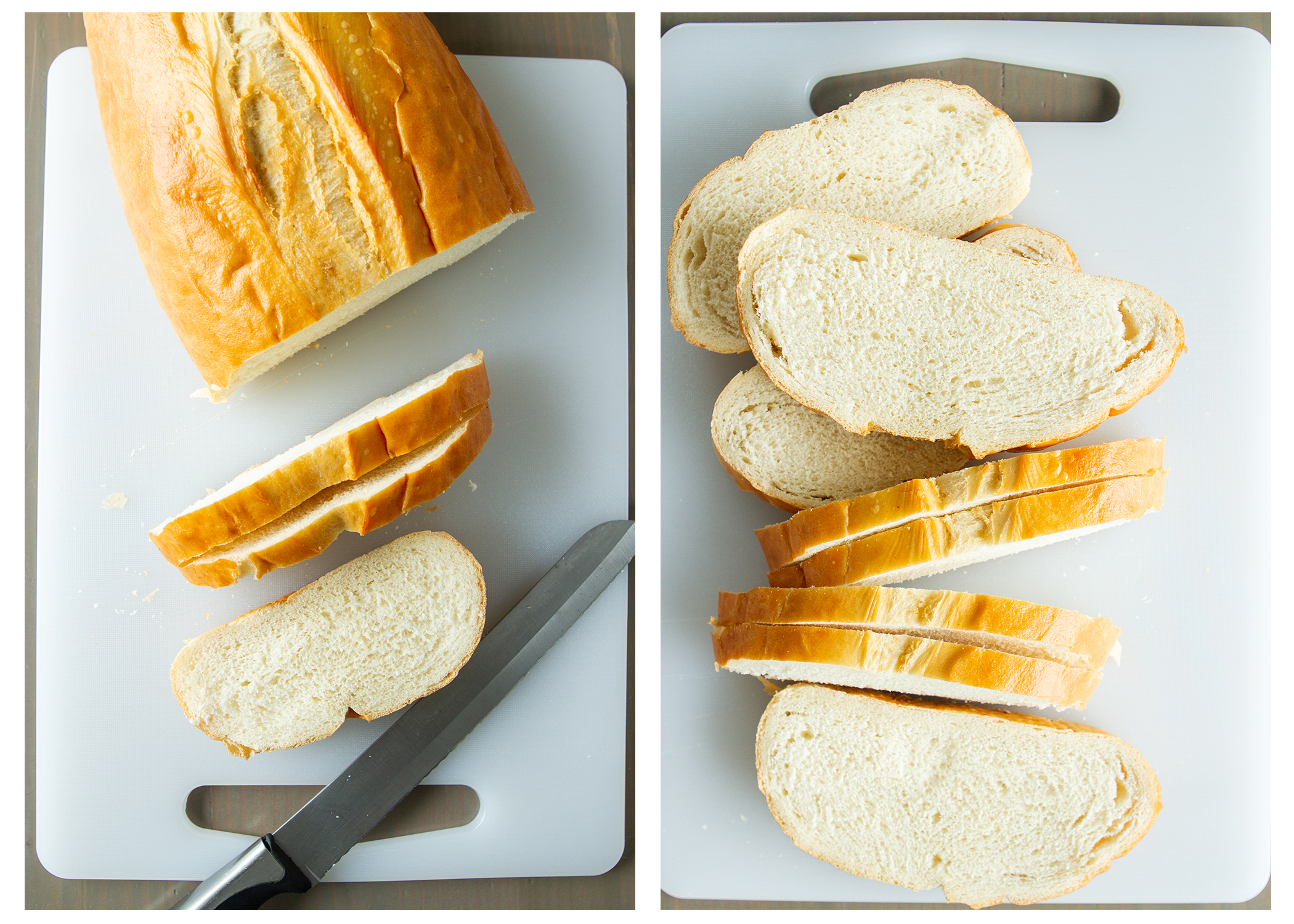 how to slice bread with a slit inside for stuffing