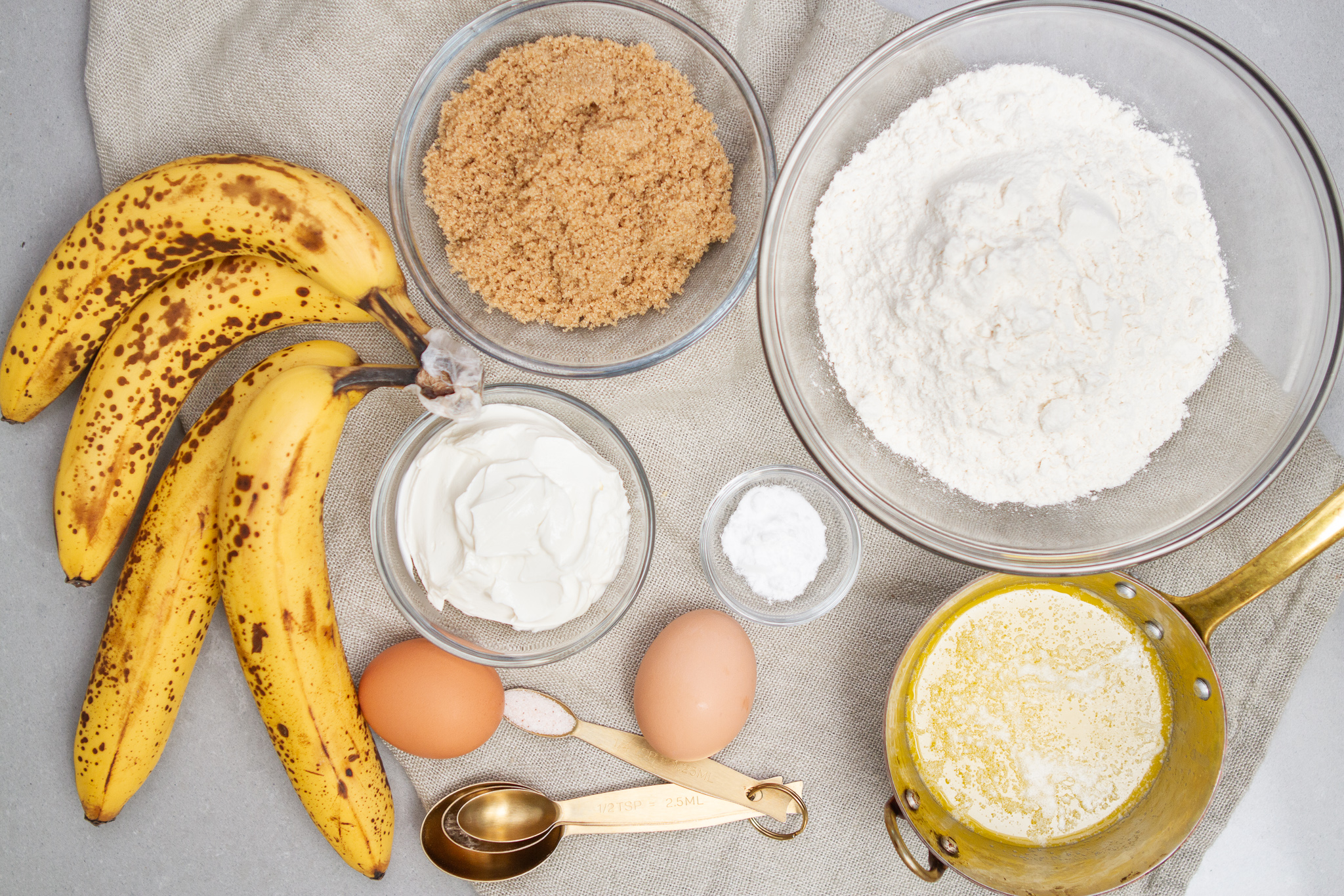 ingredients for ultra moist banana bread