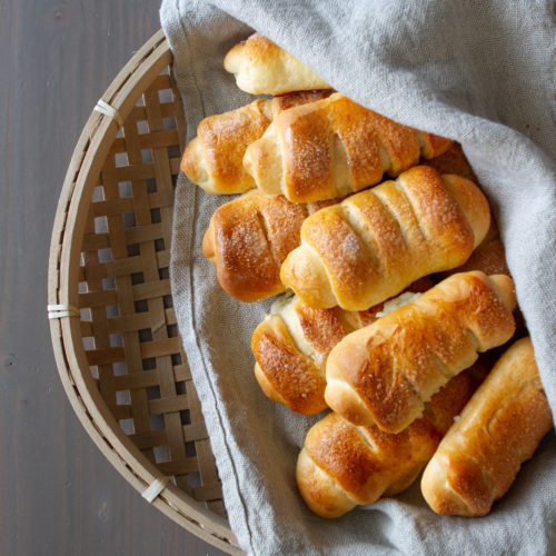 farmer cheese piroshki on a tray