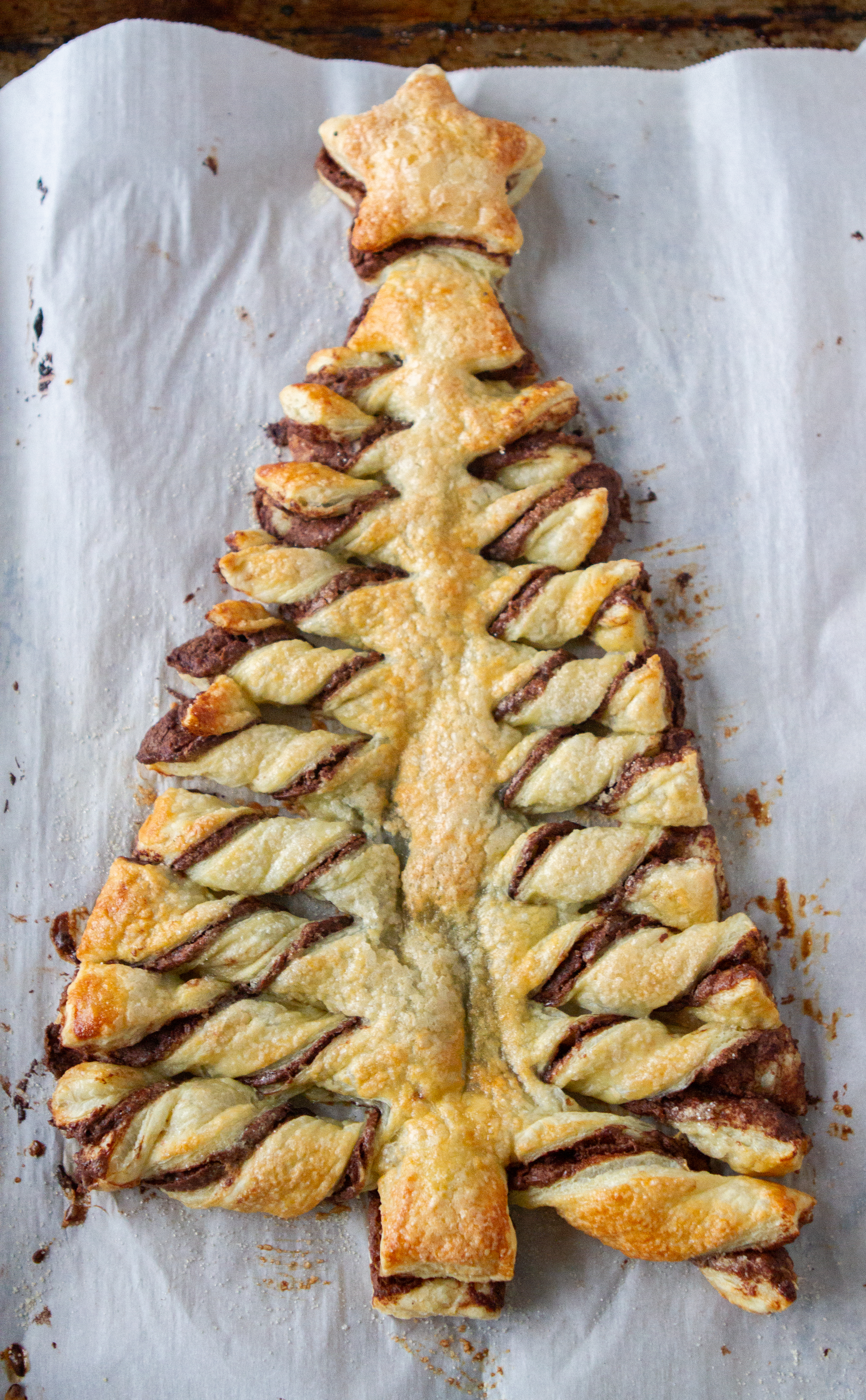 baked Christmas tree pastry