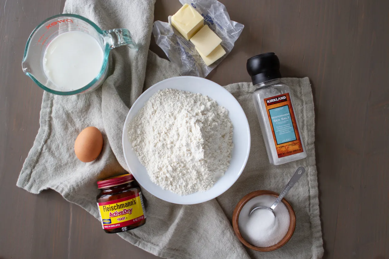 Ingredients for yeast dough