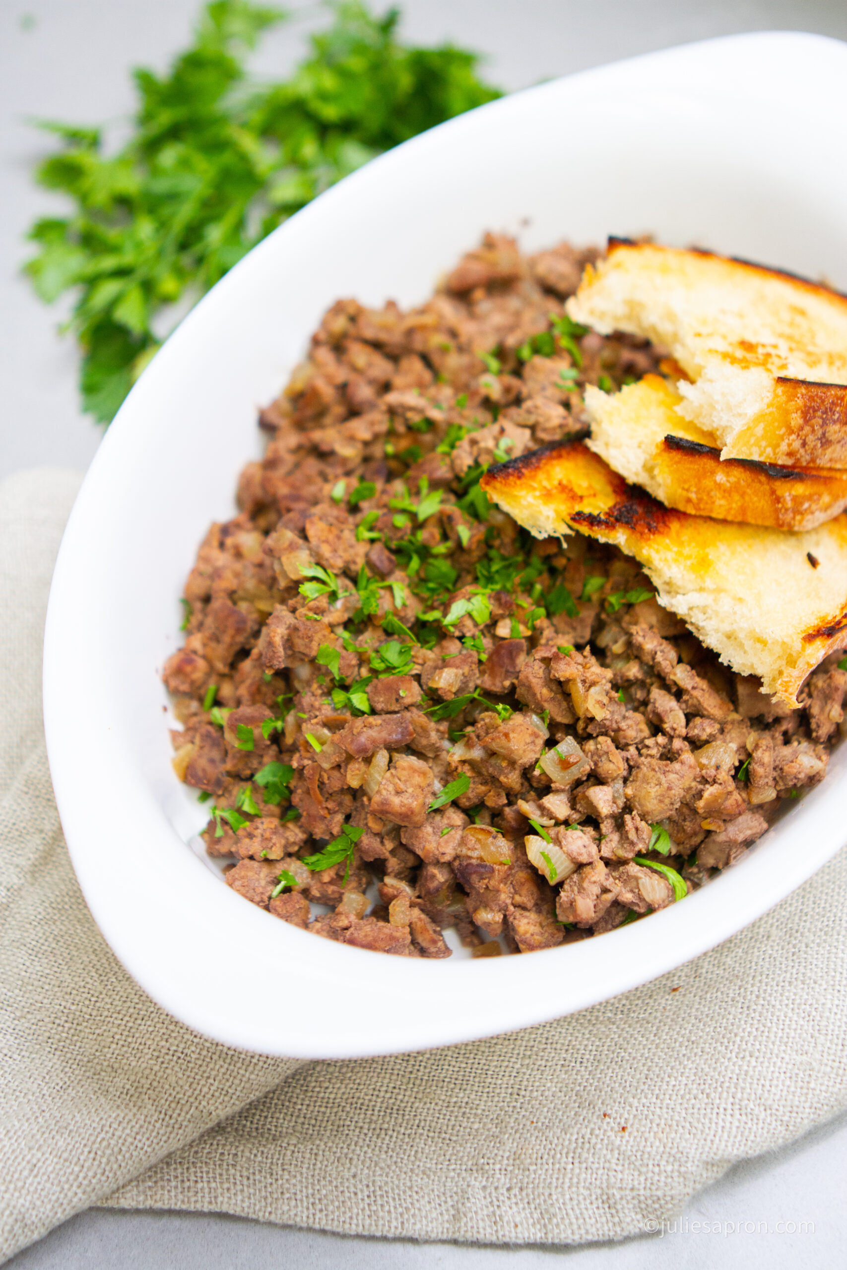 chicken liver sauteed with onion