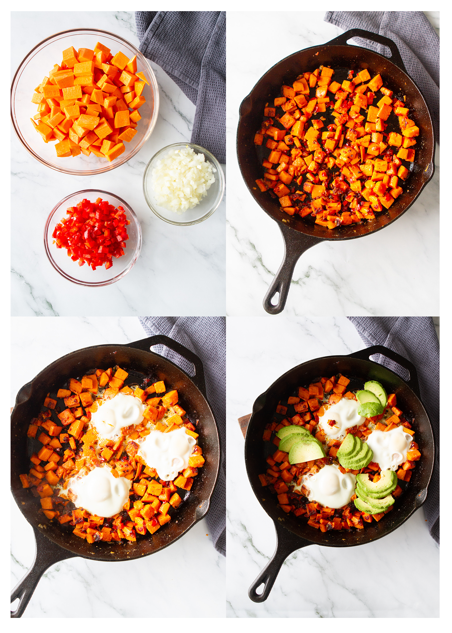 sweet potatoe breakfast hash steps