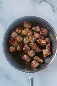 seared steak bites