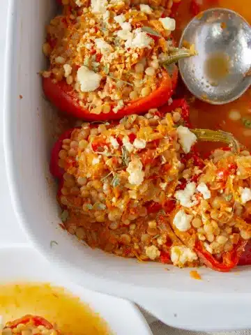 bell peppers stuffed with couscous and turkey