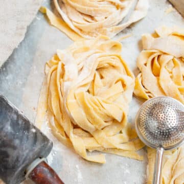 Making homemade pasta from scratch starts with just a few simple ingredients you likely already have at home.