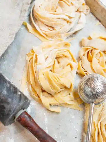 Making homemade pasta from scratch starts with just a few simple ingredients you likely already have at home.