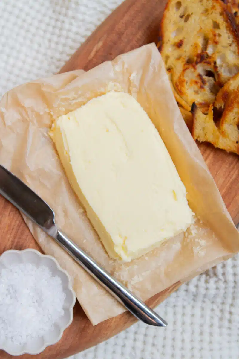 Easy homemade butter recipe using heavy cream in a stand mixer, smooth and fresh final result